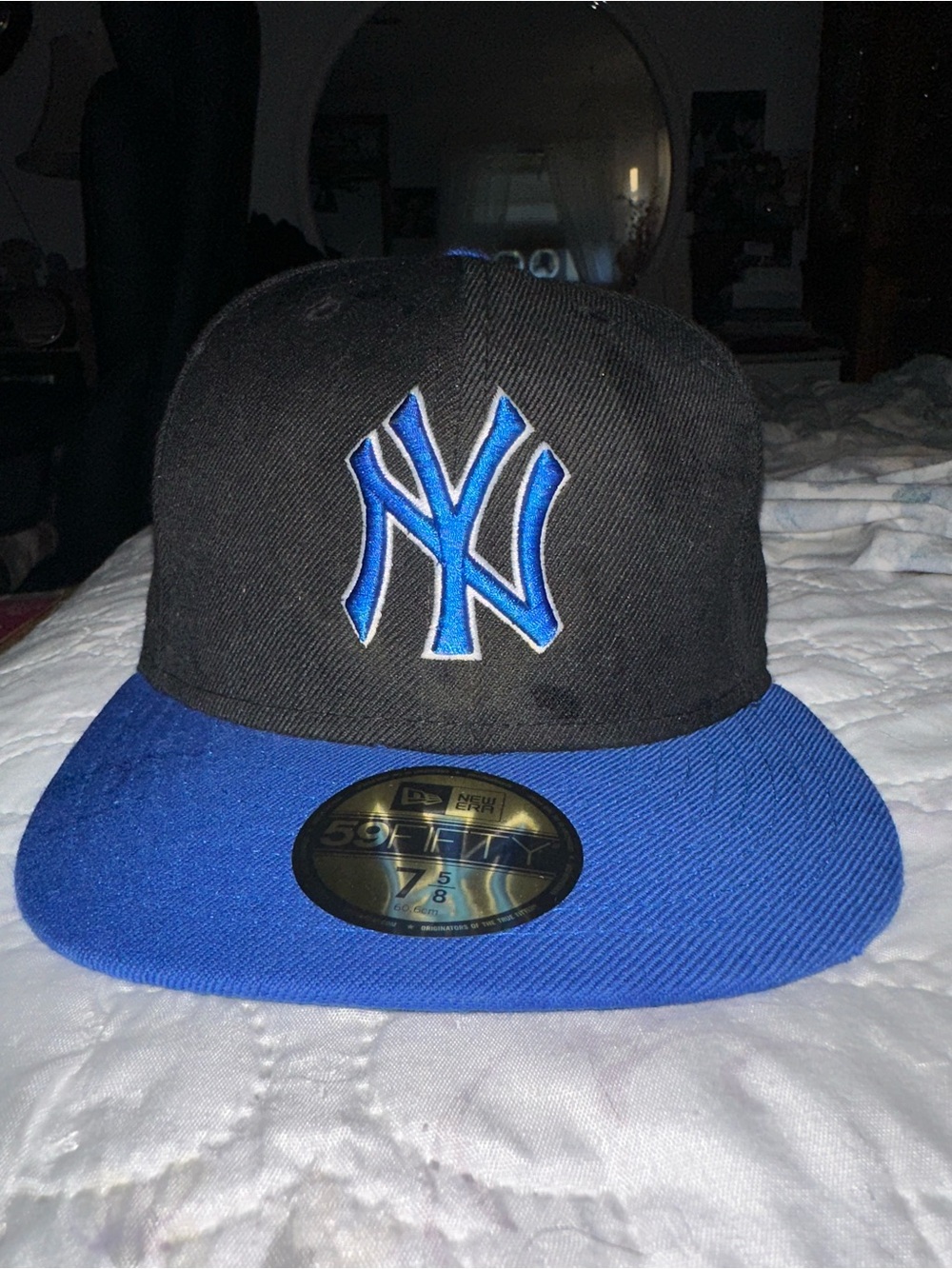 New Era Black & Royal Blue NY Yankees Fitted Hat